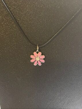 Coach Pink Daisy Pendant Necklace